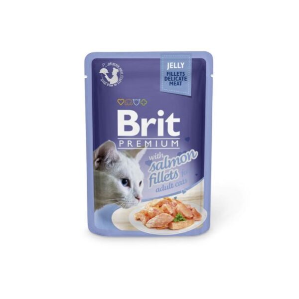 brit premium cat delicate fillets u eleu s lososom vre ica 85 g