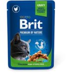 Brit Premium Sterilised Cat pileće trakice u umaku, vrećica 100 g