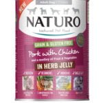 Naturo grain&gluten free konzerva svinjetina s piletinom u želeu 390g