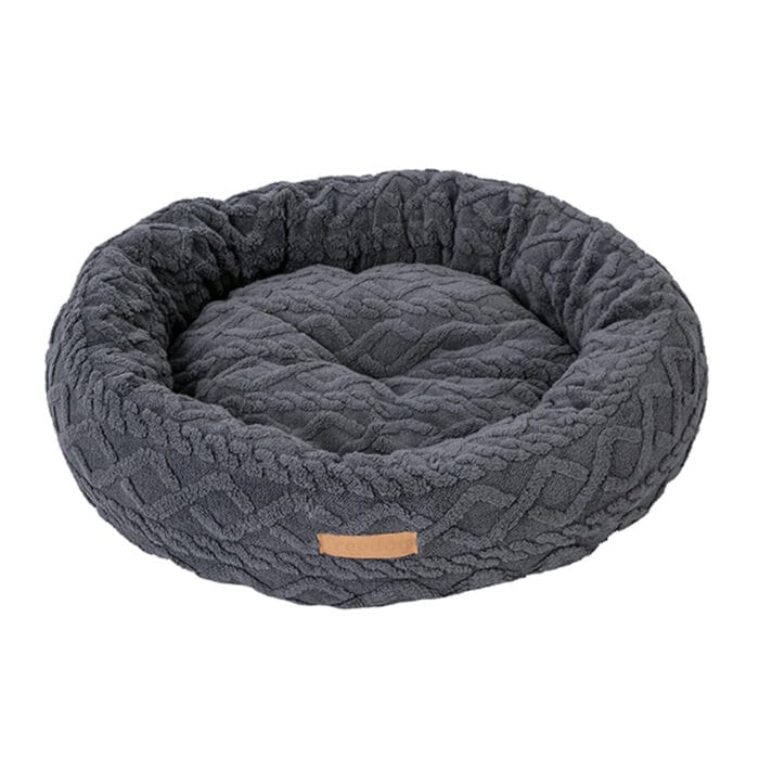 krevet za pse donut sivi krevet
